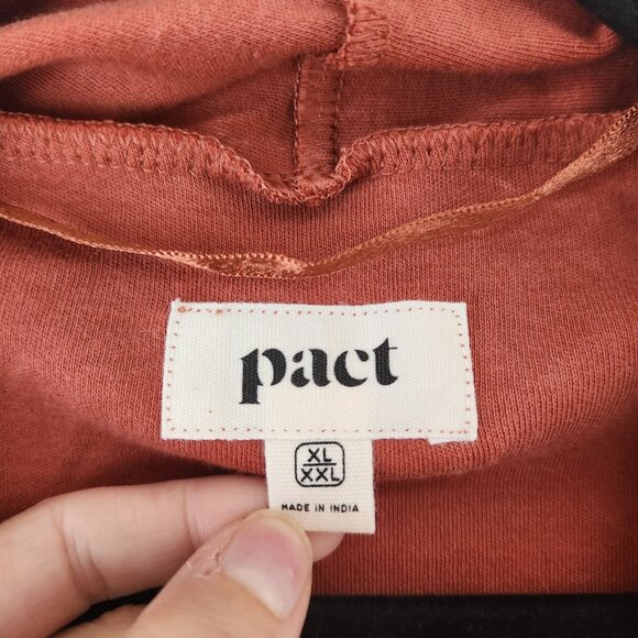 Pact Burnt Orange Duster Open Front Cardigan 100% Organic Cotton XL/XXL - Picture 7 of 9